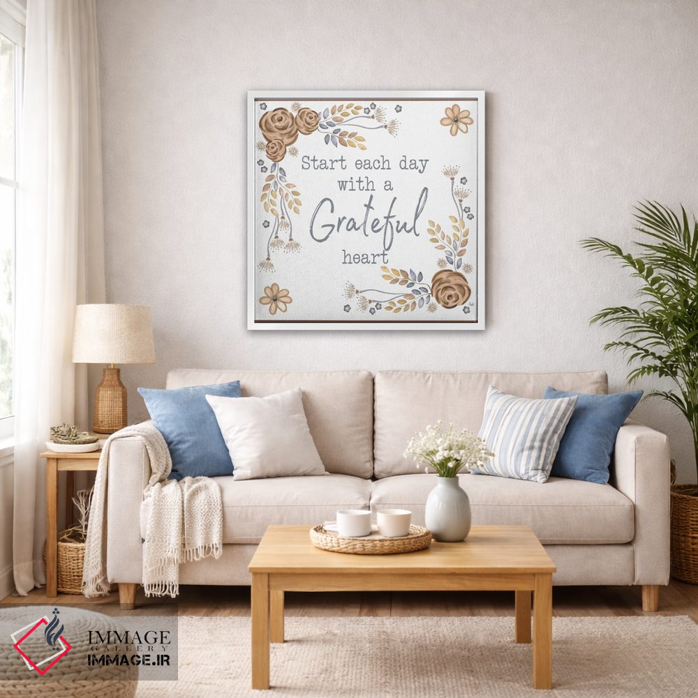 تابلو دکوراتیو الهام برگ های قهوه ای ۱ اثر اندی متز - D5W