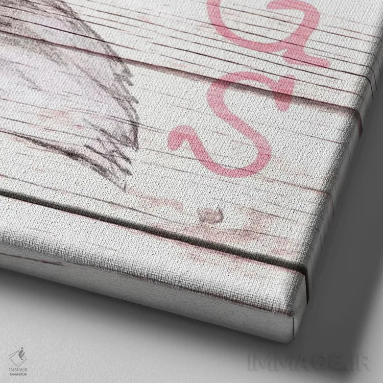 تابلو دکوراتیو بغل های روباه اثر اندی متز - نمای نزدیک بافت بوم