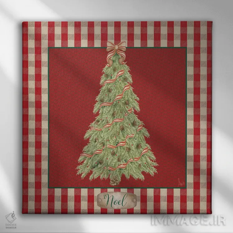 تابلو دکوراتیو کریسمس در شهر زادگاه ۱ اثر اندی متز - نمای روبهرو روی دیوار