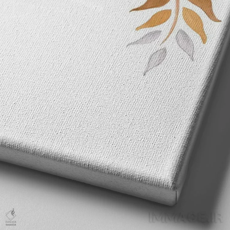 تابلو مدرن گل های برداشت محصول ۲ اثر اندی متز - نمای نزدیک بافت بوم