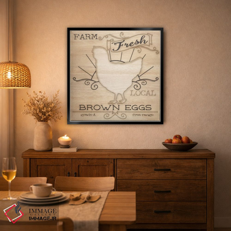 تابلو مدرن لبنیات ارگانیک روستایی ۲ اثر اندی متز - D2B