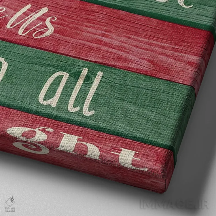 تابلو دکوراتیو سرودهای تعطیلات ۱ اثر اندی متز - نمای نزدیک بافت بوم