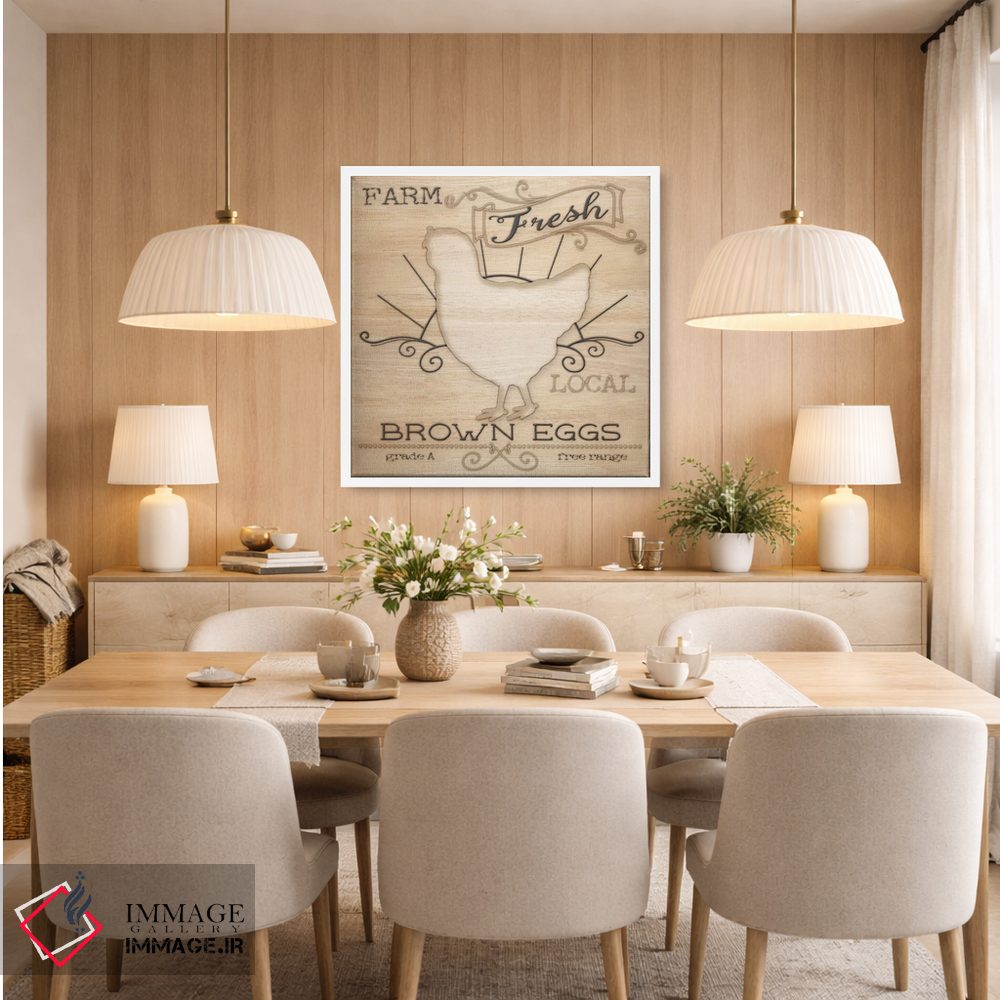 تابلو مدرن لبنیات ارگانیک روستایی ۲ اثر اندی متز - D4W