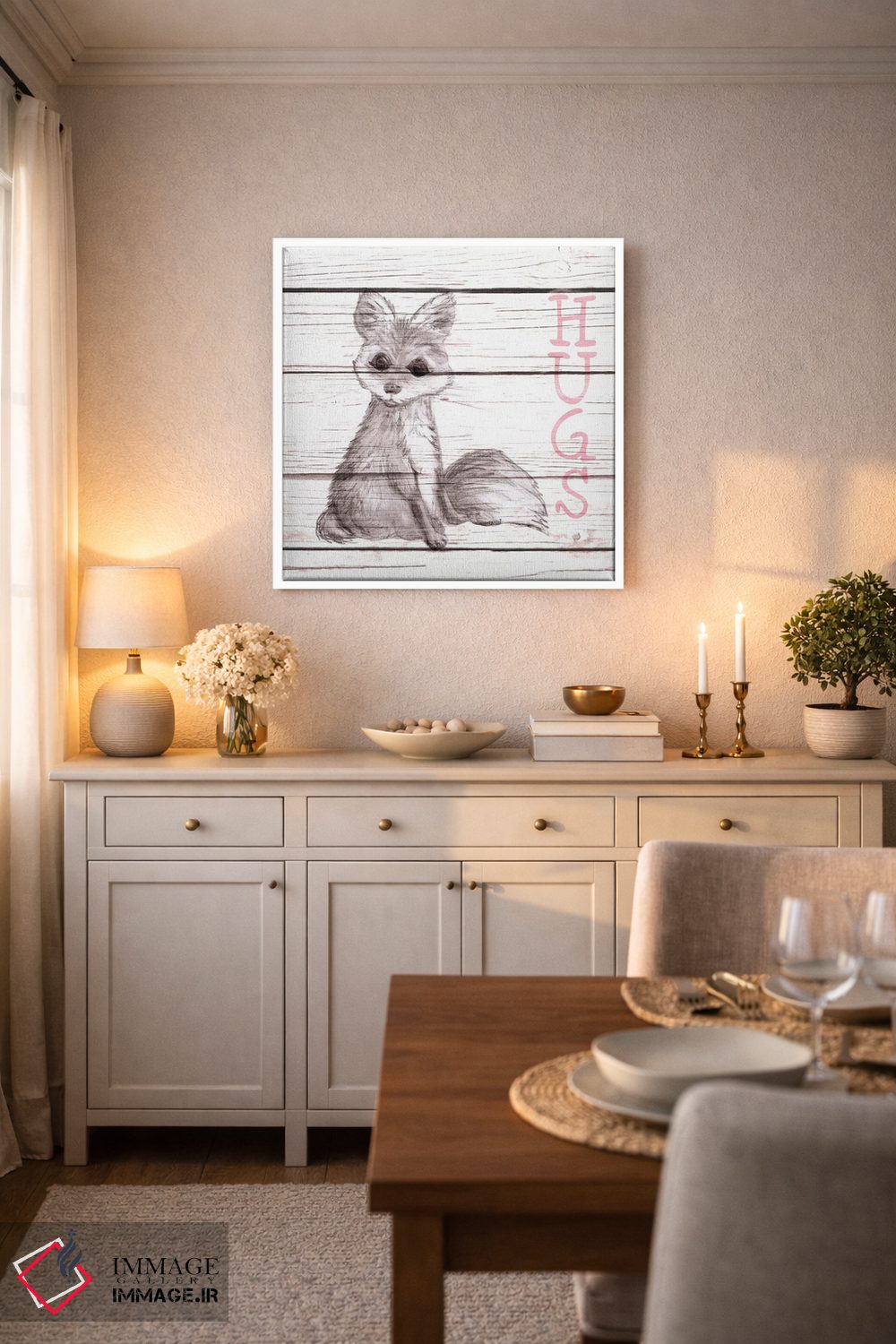 تابلو دکوراتیو بغل های روباه اثر اندی متز - D5W