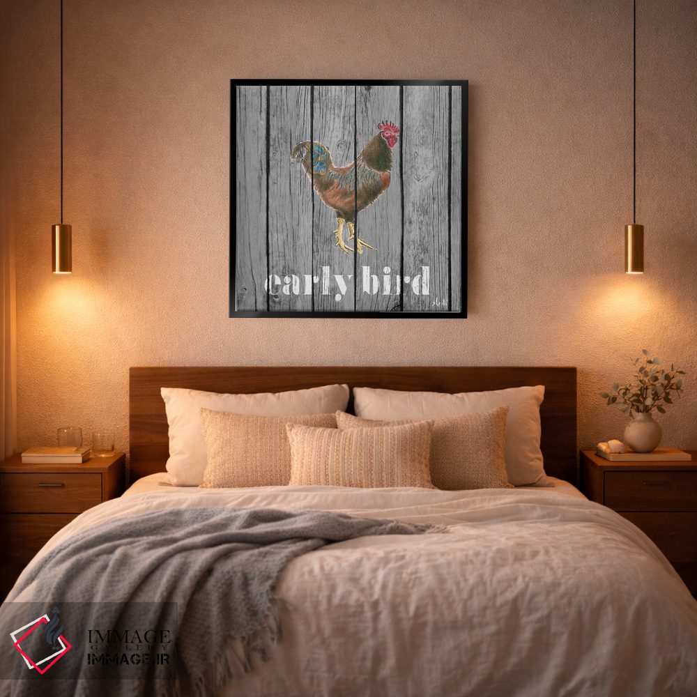 تابلو مدرن خروس سحرخیز اثر اندی متز - D4B