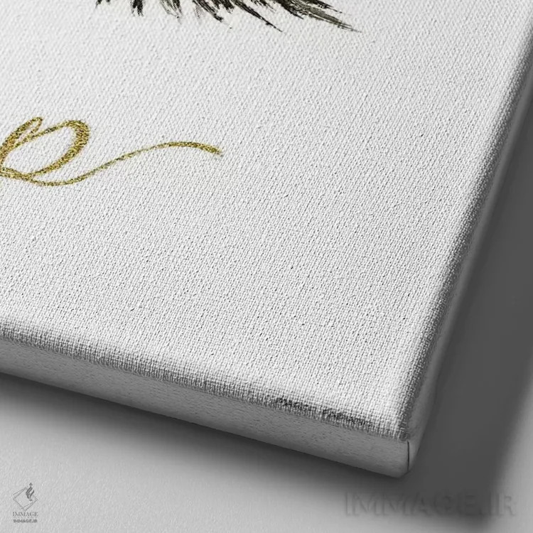 تابلو دکوراتیو بیدار شو و آرایش کن ۱ اثر مارکو فابیانو - نمای نزدیک بافت بوم