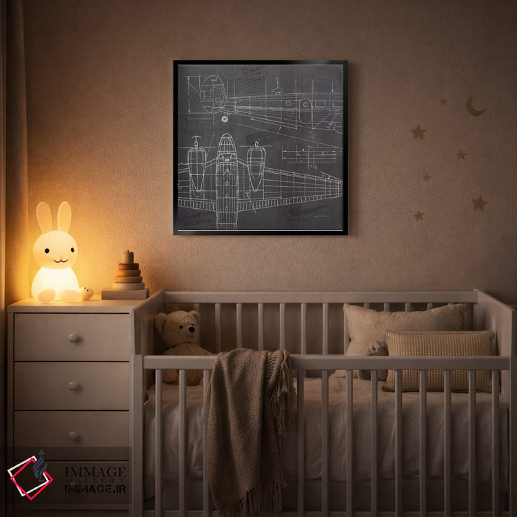 تابلو دکوراتیو نقشه فنی هواپیما ۲ اثر مارکو فابیانو - D3B