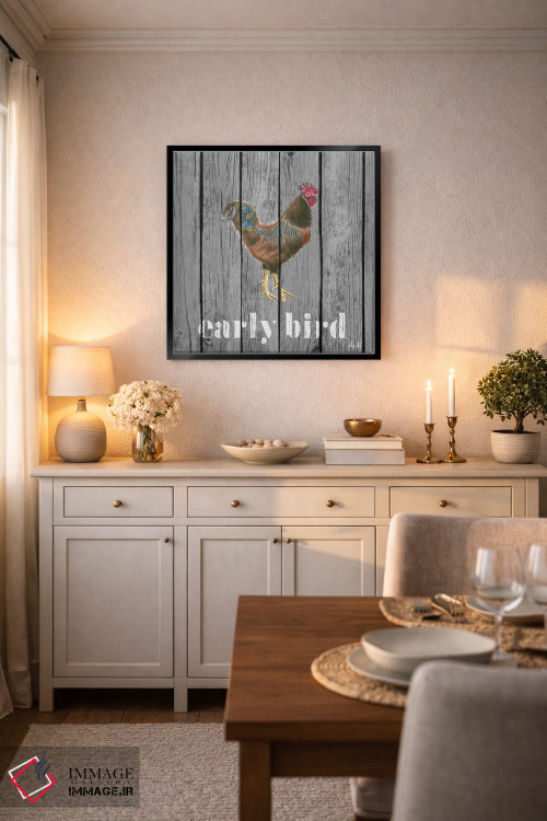 تابلو مدرن خروس سحرخیز اثر اندی متز - D6B