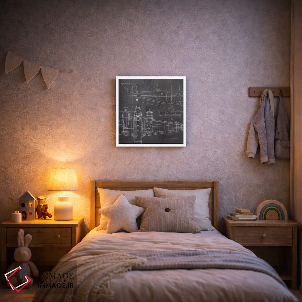 تابلو دکوراتیو نقشه فنی هواپیما ۲ اثر مارکو فابیانو - D6W