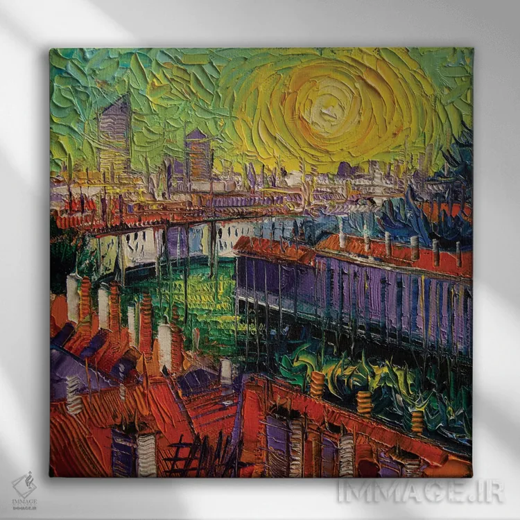 تابلو دکوراتیو تابستانی در لیون اثر مونا ادولسکو - نمای روبهرو روی دیوار