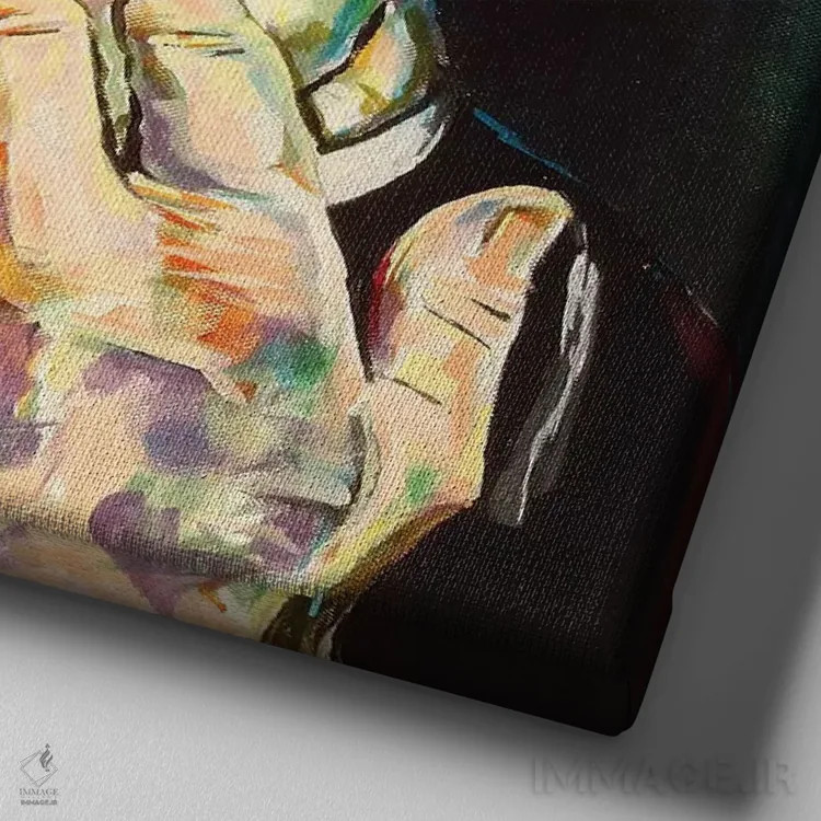 تابلو دکوراتیو به من پیشنهادی بده اثر مارک فاکس - نمای نزدیک بافت بوم