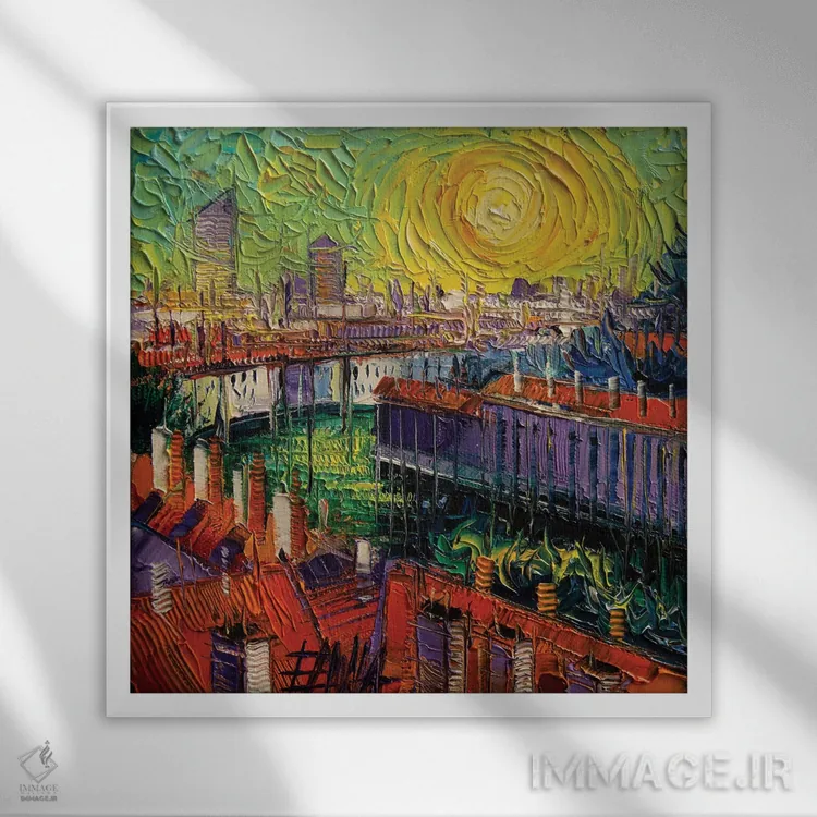 تابلو دکوراتیو تابستانی در لیون اثر مونا ادولسکو - نمای قابدار سفید