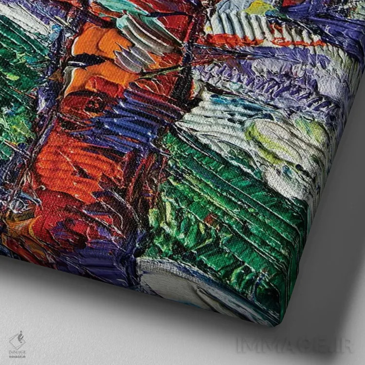 تابلو دکوراتیو جنگل افسون شده اثر مونا ادولسکو - نمای نزدیک بافت بوم