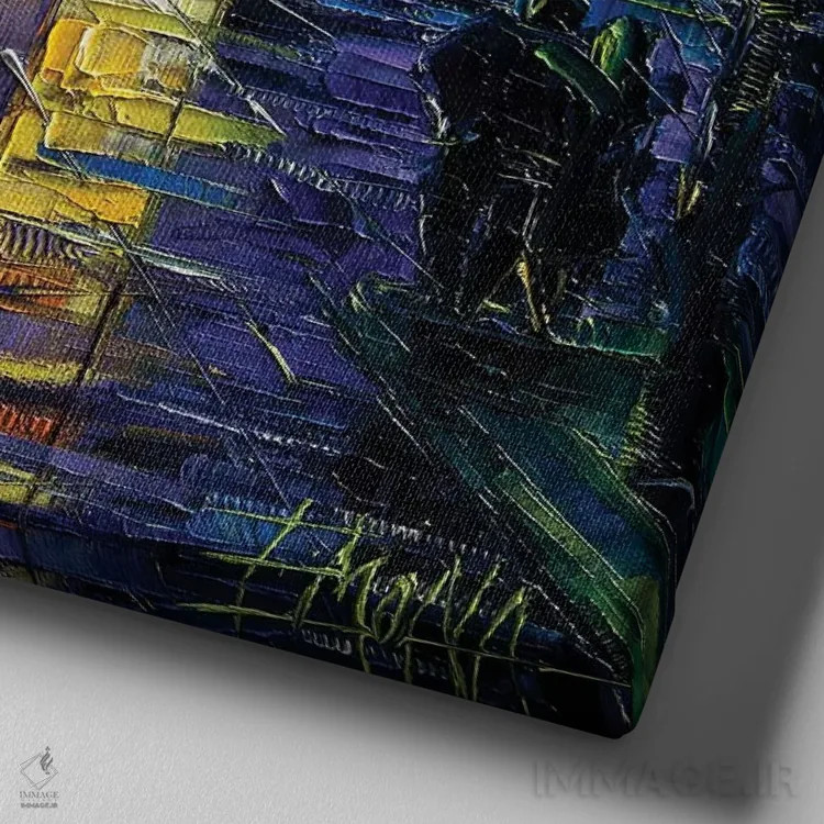 تابلو دکوراتیو طاق نصرت، پاریس اثر مونا ادولسکو - نمای نزدیک بافت بوم