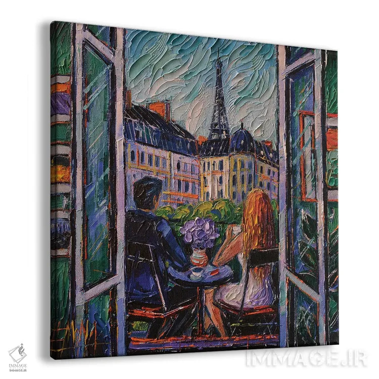 تابلو دکوراتیو بالکن پاریسی اثر مونا ادولسکو - نمای پرسپکتیو محصول