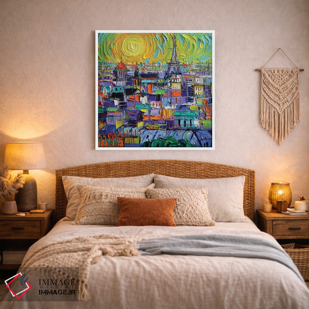 تابلو دکوراتیو نمای پاریس از برج های نوتردام اثر مونا ادولسکو - D2W