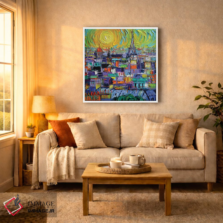تابلو دکوراتیو نمای پاریس از برج های نوتردام اثر مونا ادولسکو - D3W