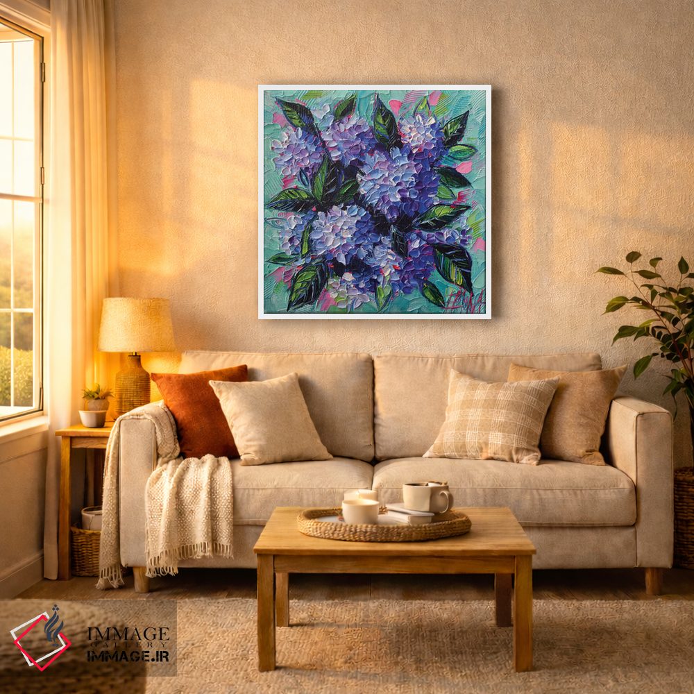 تابلو دکوراتیو عشق هورتانسیاها اثر مونا ادولسکو - D4W