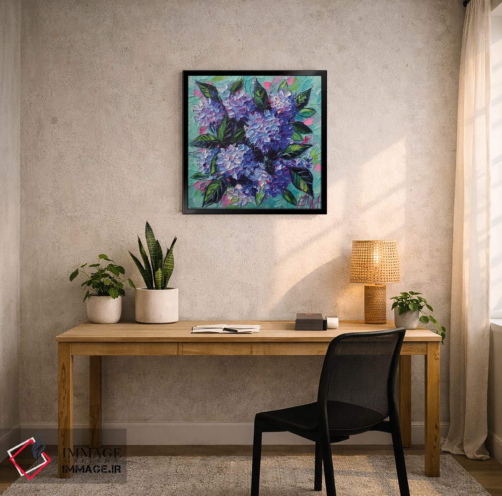 تابلو دکوراتیو عشق هورتانسیاها اثر مونا ادولسکو - D5B
