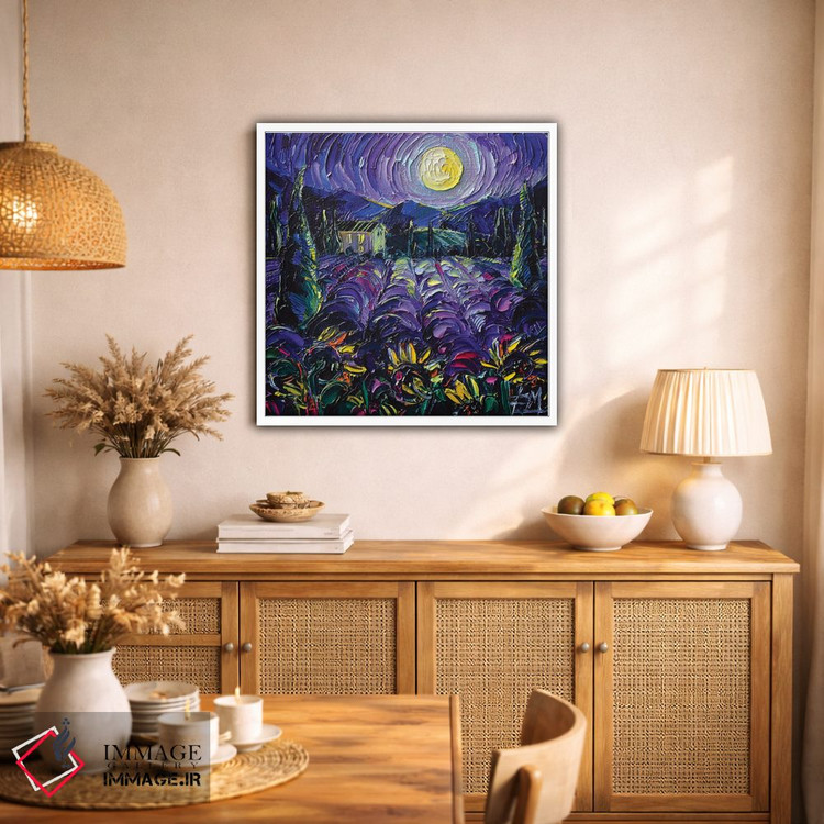 تابلو دکوراتیو شب اسطوخودوس پروانس اثر مونا ادولسکو - D1W