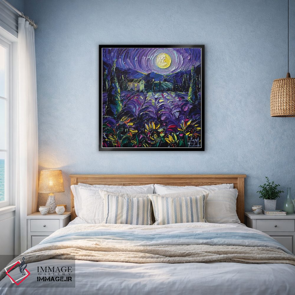 تابلو دکوراتیو شب اسطوخودوس پروانس اثر مونا ادولسکو - D3B