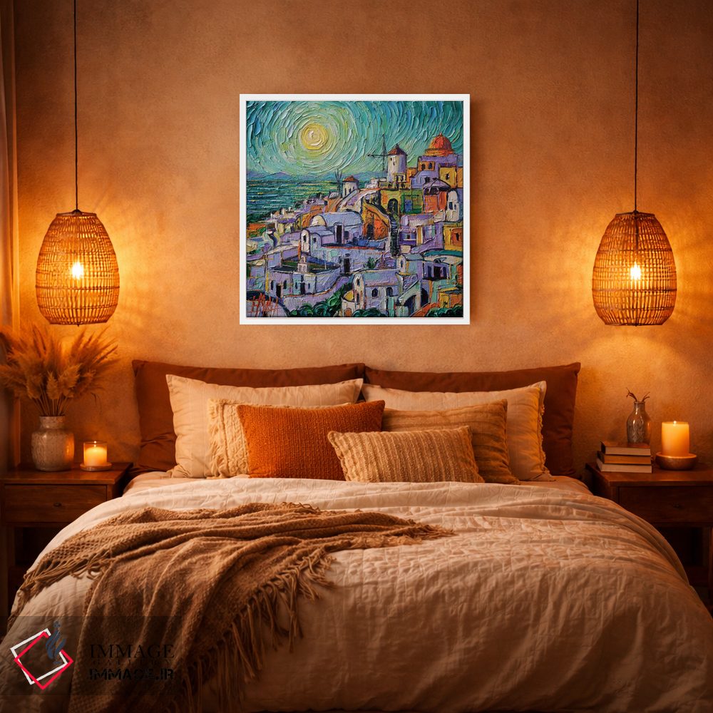 تابلو دکوراتیو جادوی سانتورینی اثر مونا ادولسکو - D4W