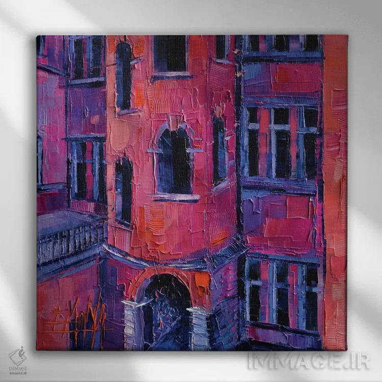 تابلو دکوراتیو برج رز لیون اثر مونا ادولسکو - نمای روبهرو روی دیوار
