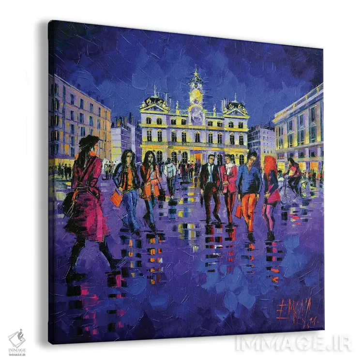 تابلو دکوراتیو نور و رنگ در میدان تررو اثر مونا ادولسکو - نمای پرسپکتیو محصول