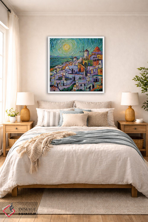 تابلو دکوراتیو جادوی سانتورینی اثر مونا ادولسکو - D5W