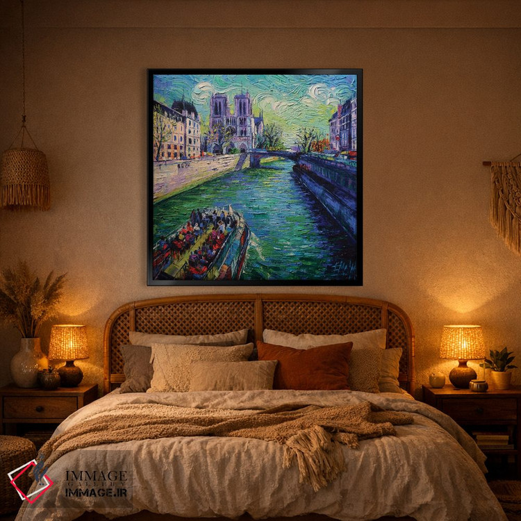 تابلو دکوراتیو عاشق پاریس در بهارم اثر مونا ادولسکو - D1B