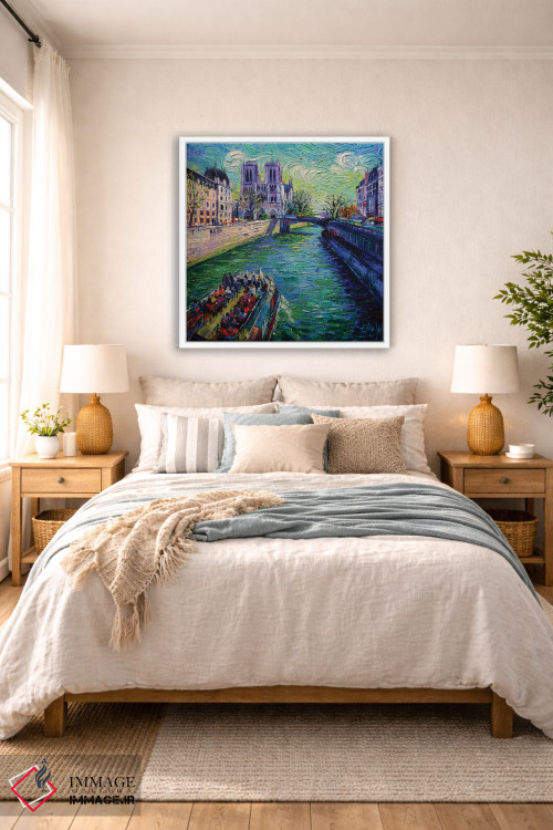 تابلو دکوراتیو عاشق پاریس در بهارم اثر مونا ادولسکو - D4W