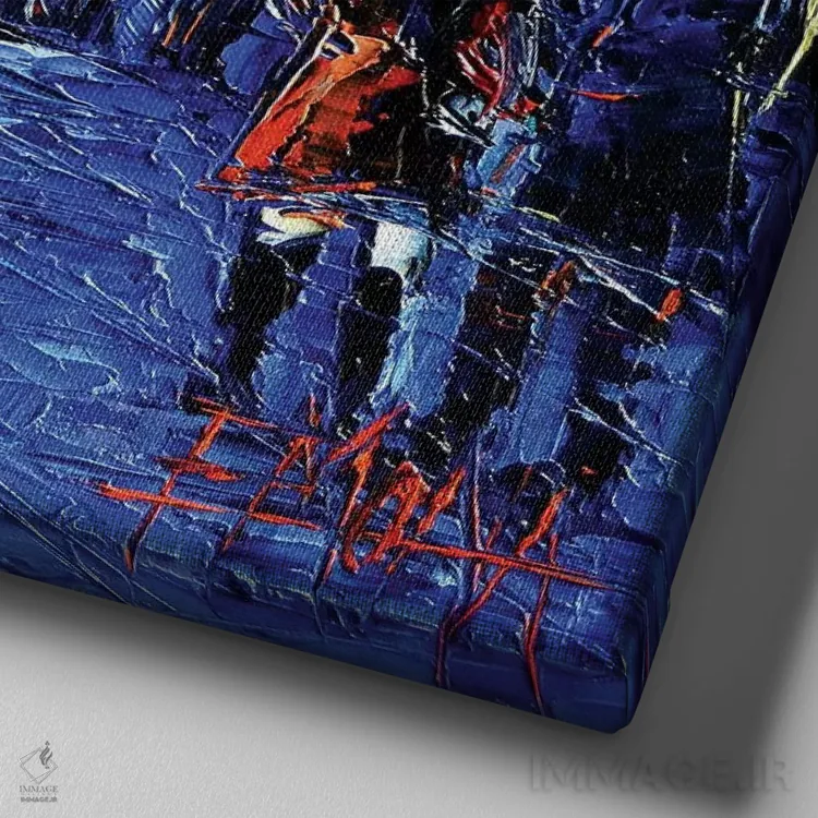 تابلو دکوراتیو جشنواره نور لیون اثر مونا ادولسکو - نمای نزدیک بافت بوم