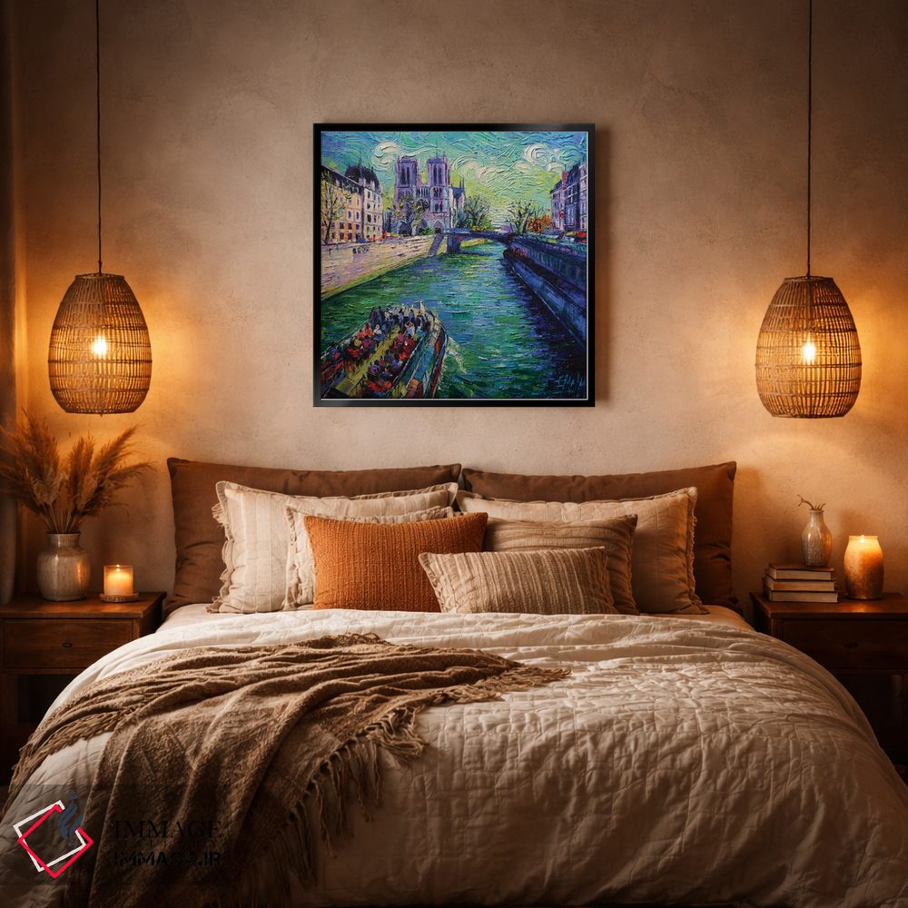 تابلو دکوراتیو عاشق پاریس در بهارم اثر مونا ادولسکو - D6B