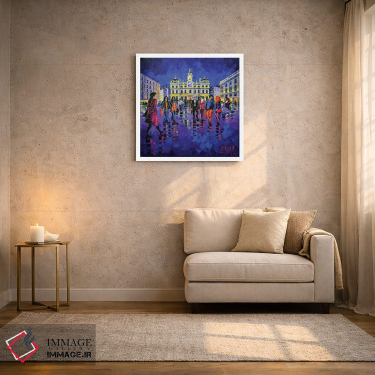 تابلو دکوراتیو نور و رنگ در میدان تررو اثر مونا ادولسکو - D3W