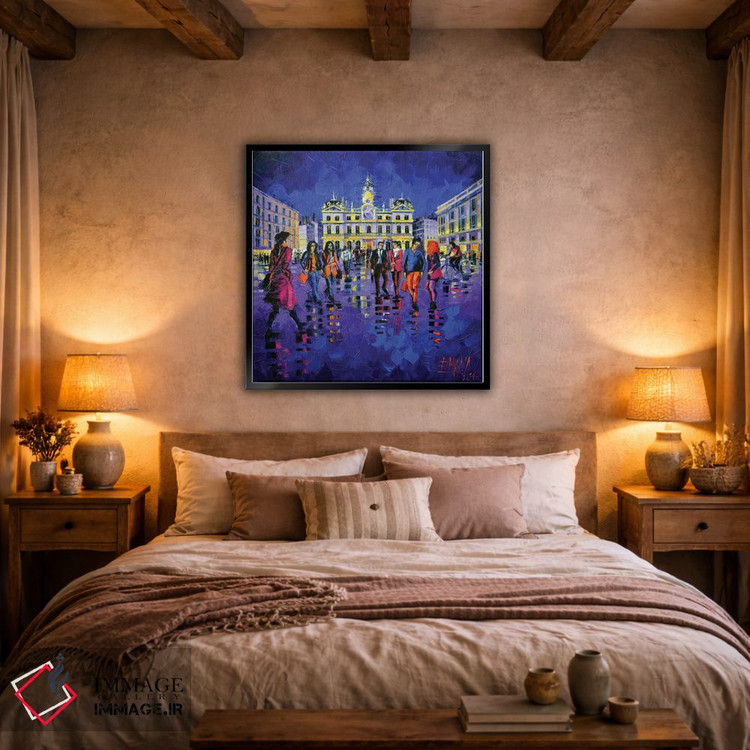 تابلو دکوراتیو نور و رنگ در میدان تررو اثر مونا ادولسکو - D5B