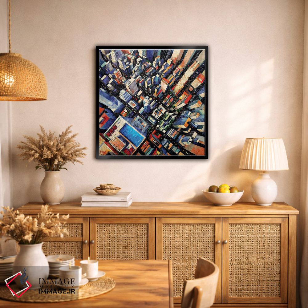 تابلو دکوراتیو نمای آسمان نیویورک اثر مونا ادولسکو - D2B