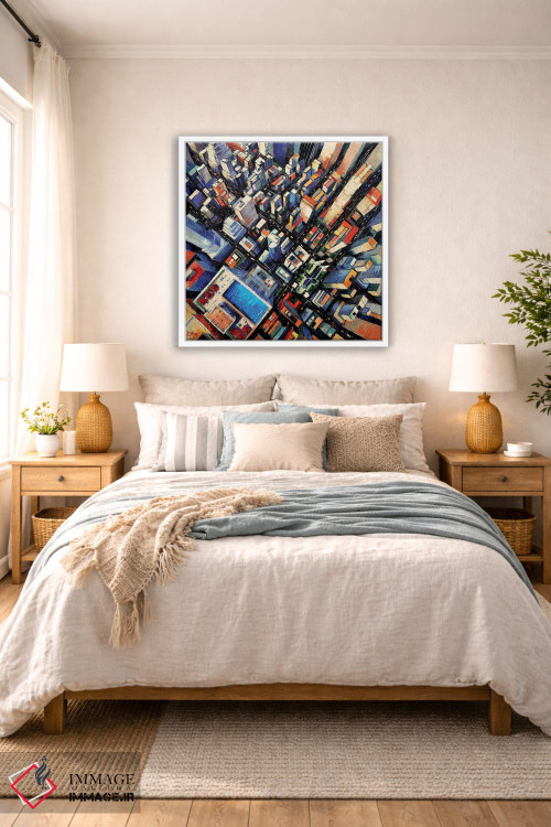 تابلو دکوراتیو نمای آسمان نیویورک اثر مونا ادولسکو - D6W