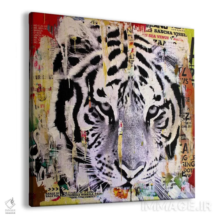 تابلو دکوراتیو سبک ببر ۲ اثر میشیل فولکرز - نمای پرسپکتیو محصول