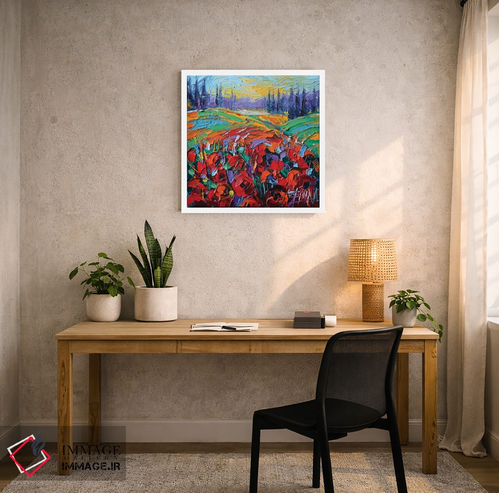 تابلو دکوراتیو برداشت از دشت شقایق اثر مونا ادولسکو - D5W