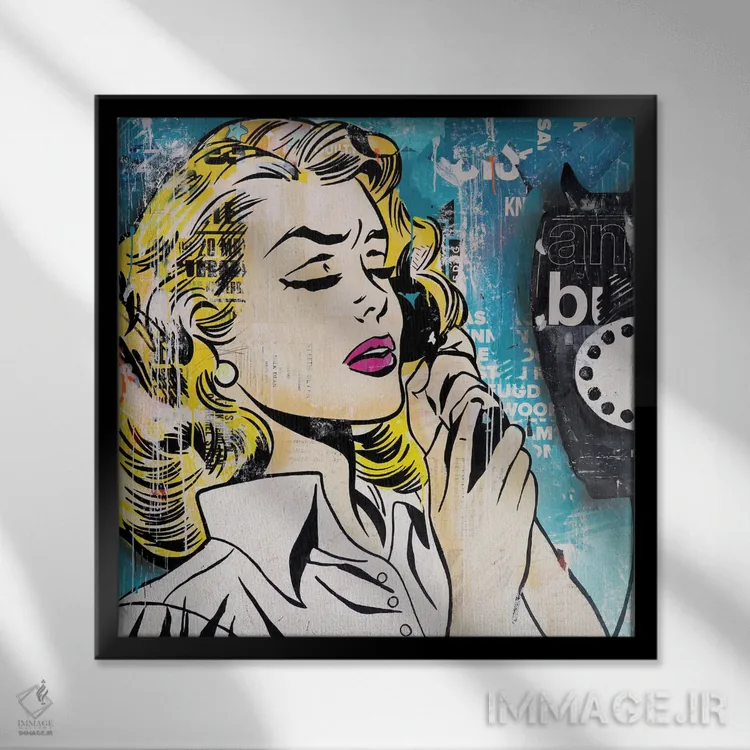 تابلو دکوراتیو من هم دلتنگ نبودنت هستم اثر میشیل فولکرز - نمای قابدار مشکی