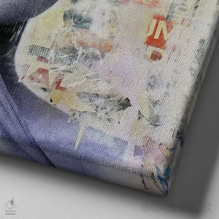 تابلو دکوراتیو جی جی حدید اثر میشیل فولکرز - نمای نزدیک بافت بوم