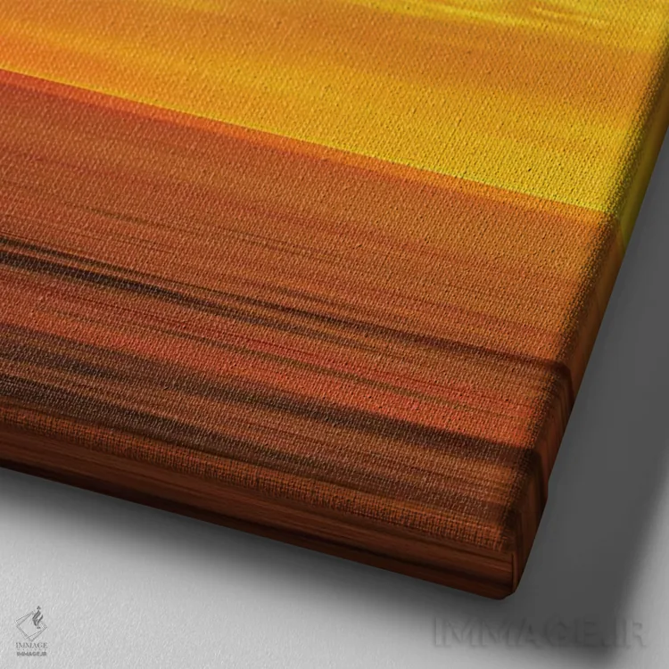 تابلو دکوراتیو اقیانوس آفتابی I اثر مگی اولسن - نمای نزدیک بافت بوم