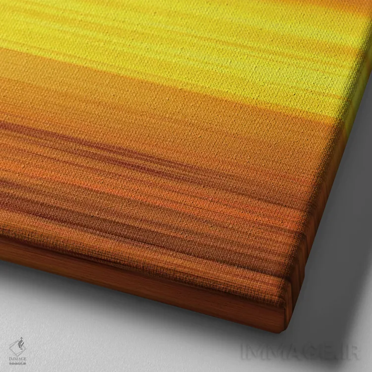 تابلو دکوراتیو اقیانوس آفتابی II اثر مگی اولسن - نمای نزدیک بافت بوم