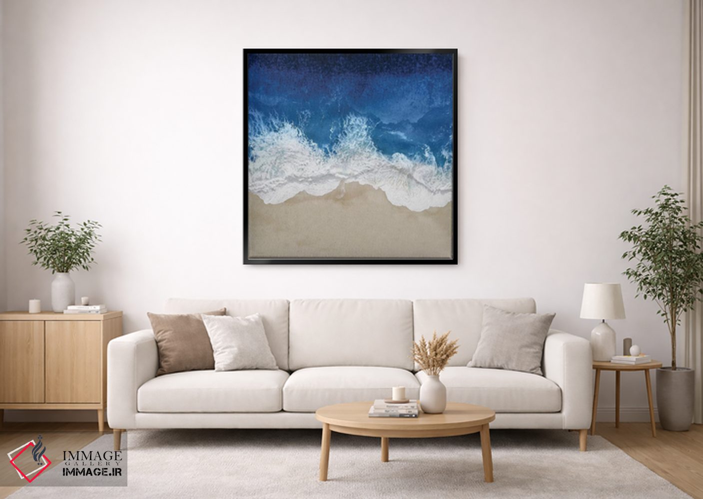 تابلو دکوراتیو امواج نیلی اقیانوس ۴ اثر مگی اولسن - D1B