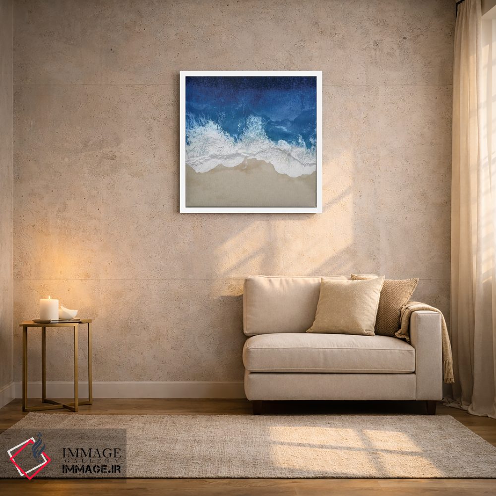 تابلو دکوراتیو امواج نیلی اقیانوس ۴ اثر مگی اولسن - D2W
