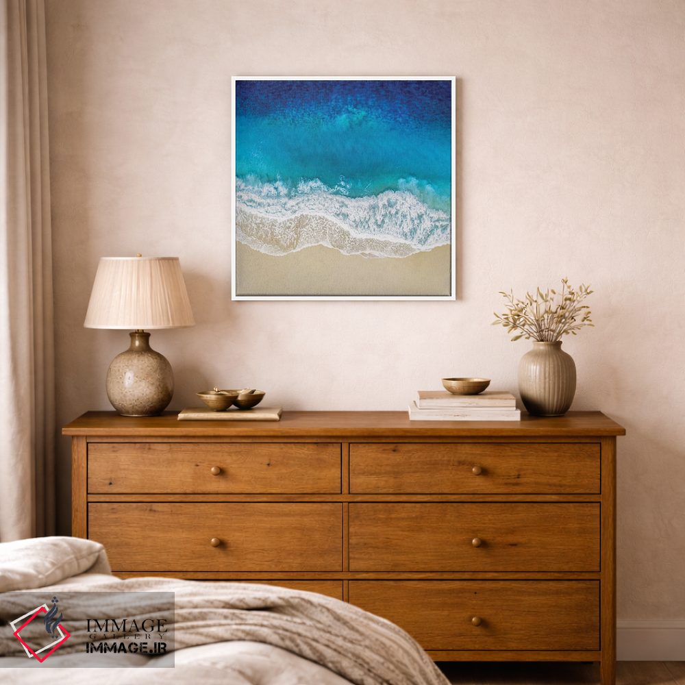تابلو دکوراتیو امواج آبی اقیانوس ۱ اثر مگی اولسن - D1W