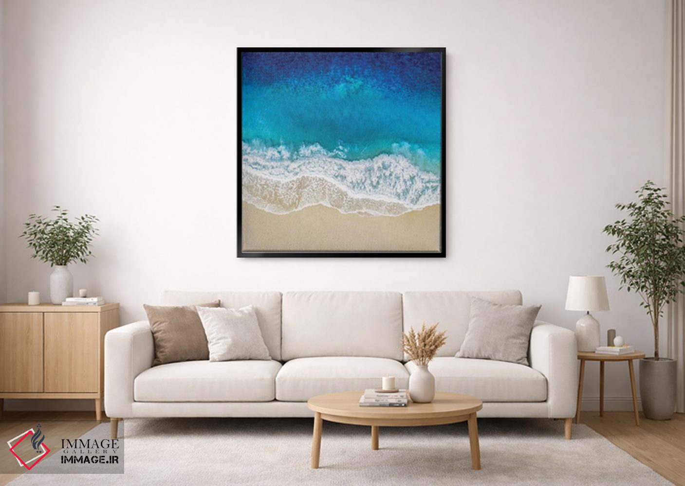 تابلو دکوراتیو امواج آبی اقیانوس ۱ اثر مگی اولسن - D2B