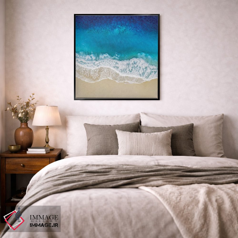 تابلو دکوراتیو امواج آبی اقیانوس ۱ اثر مگی اولسن - D4B