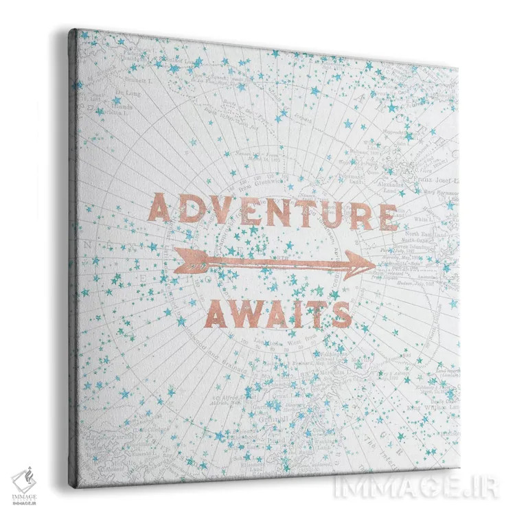 تابلو دکوراتیو ماجراجویی در انتظار در رزگلد اثر نیچر مجیک - نمای پرسپکتیو محصول