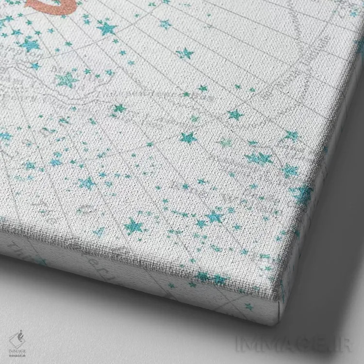 تابلو دکوراتیو ماجراجویی در انتظار در رزگلد اثر نیچر مجیک - نمای نزدیک بافت بوم